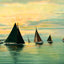 Sunrise on Mobile Bay in 1906 Vintage Print (7 Sizes) - Premium Quality
