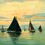 Sunrise on Mobile Bay in 1906 Vintage Print (7 Sizes) - Premium Quality