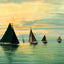 Sunrise on Mobile Bay in 1906 vintage print