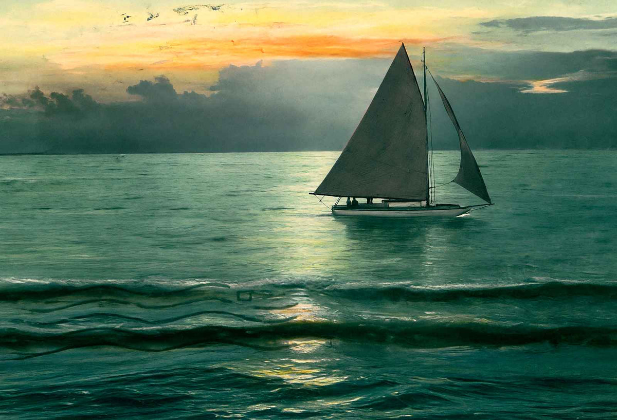 Sunset on Mobile Bay in 1906 Vintage Print (7 Sizes) - Acid Free