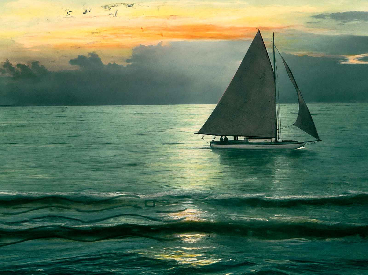 Sunset on Mobile Bay in 1906 Vintage Print (7 Sizes) - Acid Free
