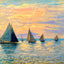 Sunrise on Mobile Bay in 1908 art print