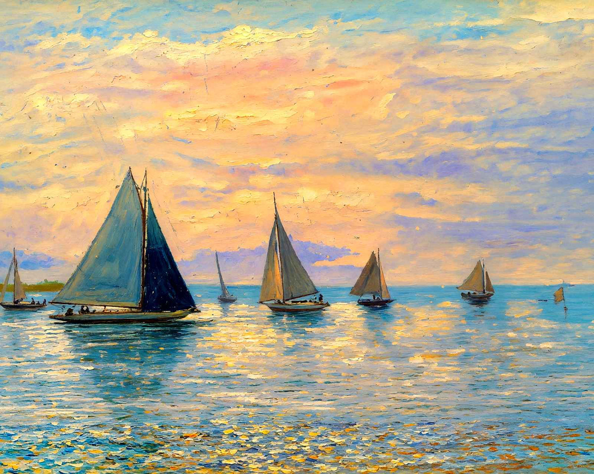 Sunrise on Mobile Bay in 1908 art print