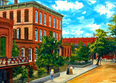 Model Cigar Factory Tampa FL in 1905 Art Print (7 Sizes) - Premium Print