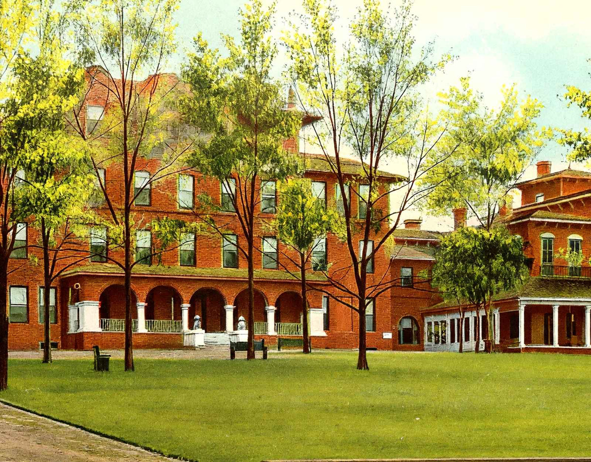 St Margaret's Hospital Montgomery Alabama in 1906 Vintage Print (7 Sizes)