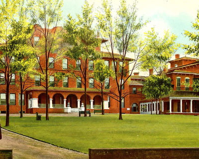 St Margaret's Hospital vintage print