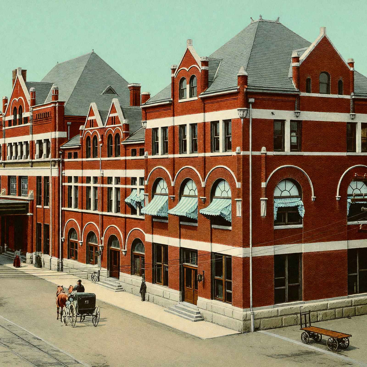 Union Passenger Station Montgomery Alabama in 1906 Vintage Print (7 Sizes)