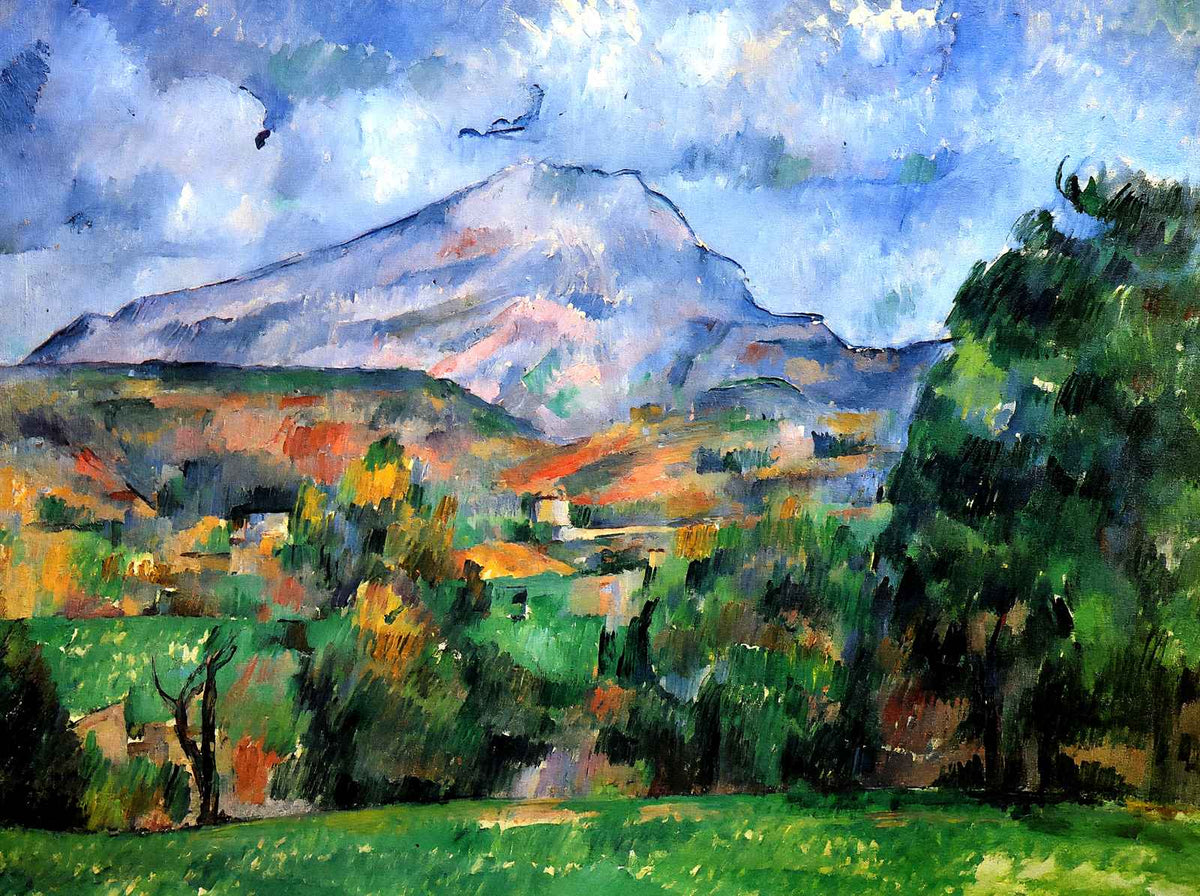 Mont Sainte-Victoire Art Print 1890 Painting by Paul Cezanne (6 Sizes)
