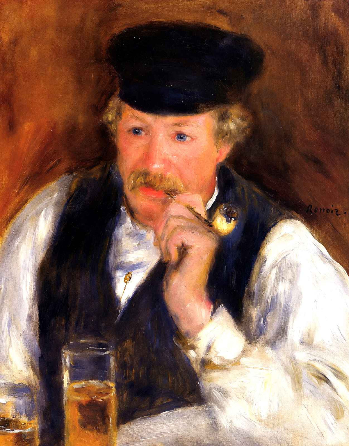 Monsieur Fornaise Art Print 1875 Painting by Pierre-Auguste Renoir (6 Sizes)