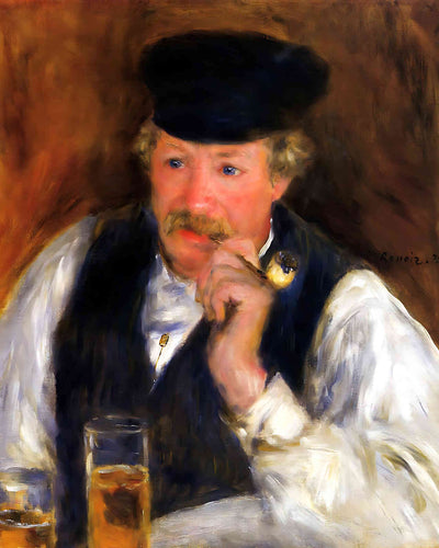 Monsieur Fornaise Painting by Pierre-Auguste Renoir 8x10" Art Print - Restored
