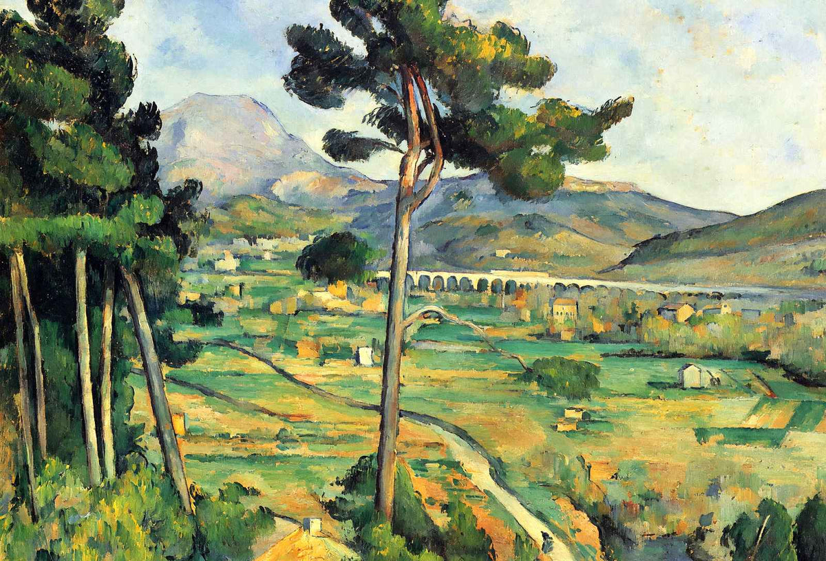 Mont Sainte-Victoire and the Viaduct of the Arc River 1885 Print (6 Sizes)