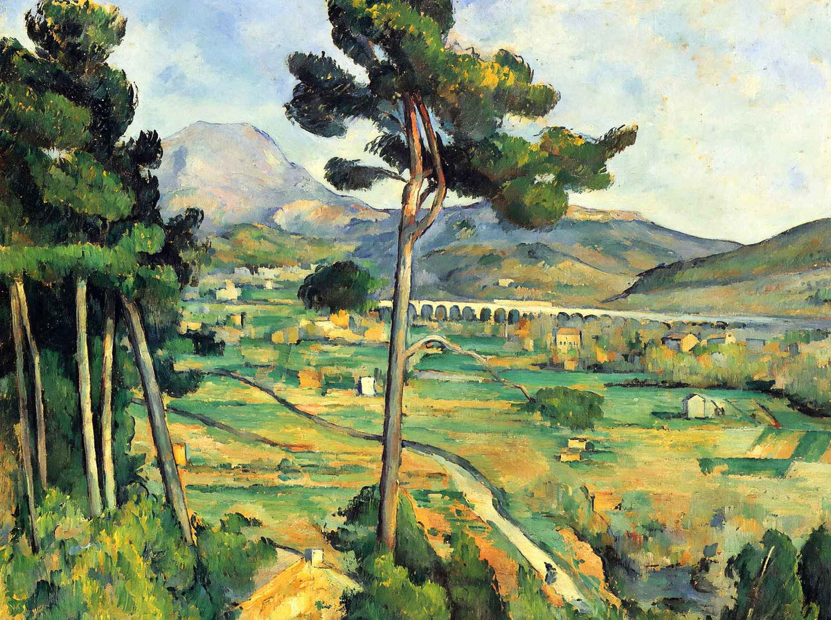Mont Sainte-Victoire and the Viaduct of the Arc River 1885 Print (6 Sizes)
