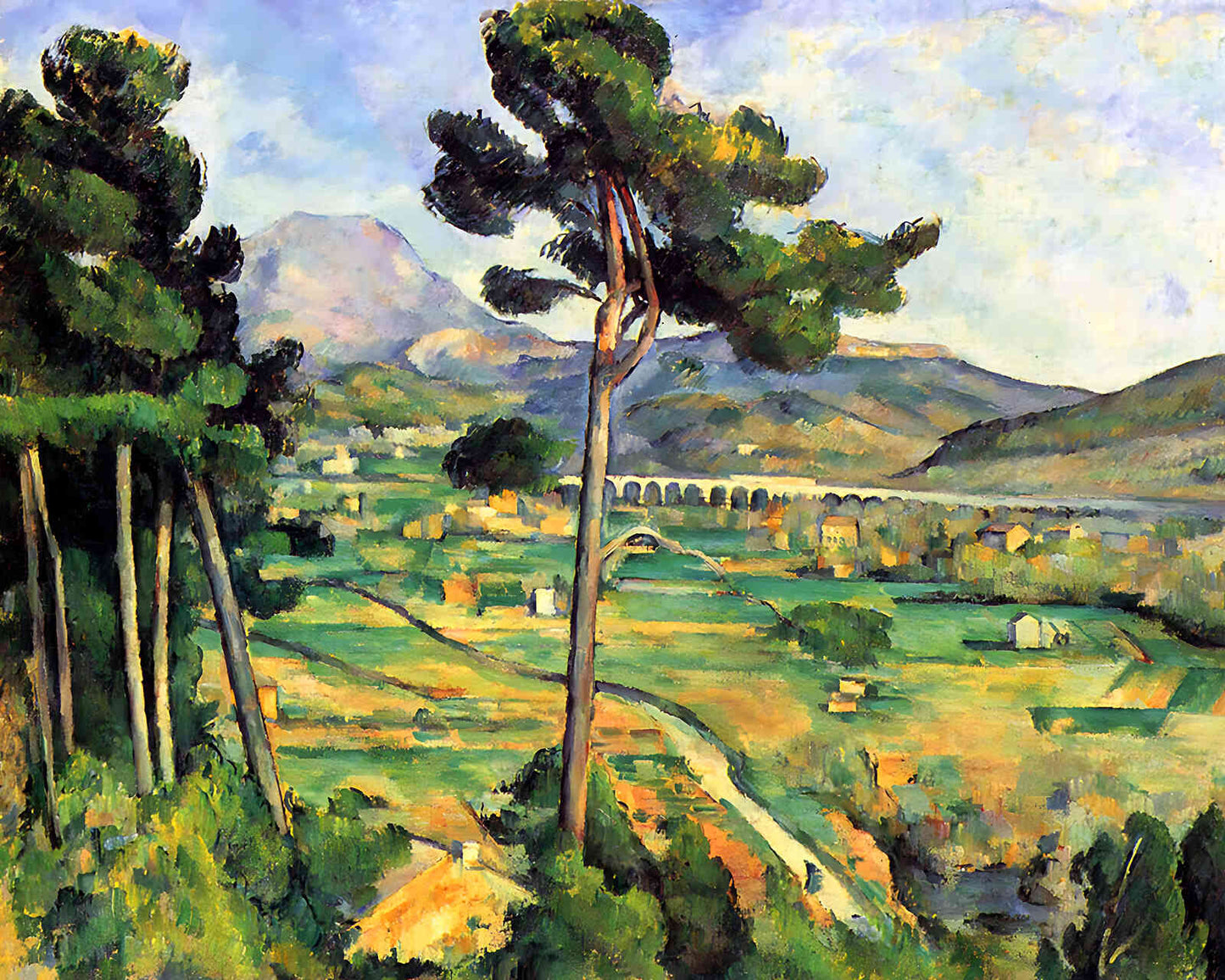 Mont Sainte-Victoire and the Viaduct of the Arc River Valley 8x10" Print