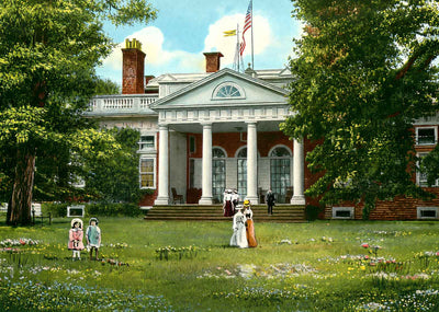 Monticello Home of Thomas Jefferson in 1905 Vintage Print (7 Sizes)