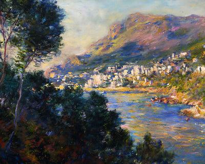 Monte Carlo Seen from Roquebrune painting print by Claude Monet (1884)