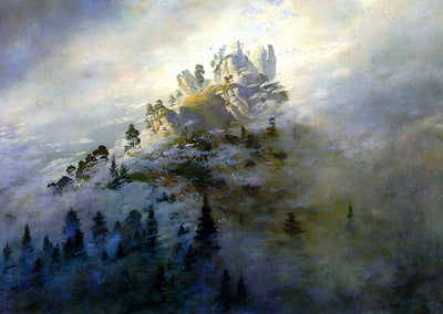 Morning Mist in the Mountains Art Print 1808 by Caspar David Friedrich (6 Sizes)
