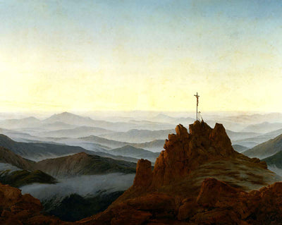 Morning in the Sudeten Mountains art print by Caspar David Friedrich (1811)
