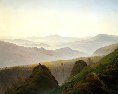 Morning in the Mountains art print by Caspar David Friedrich (1823)