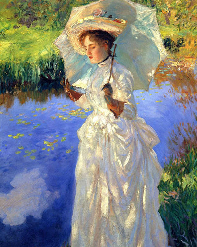Morning Walk painting print by John Singer Sargent (1888)