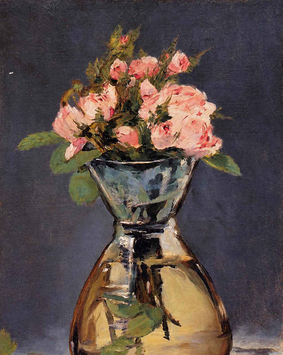 Moss Roses in a Vase art print by Edouard Manet (1882)