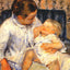 Mother About to Wash Her Sleepy Child Art Print 1880 by Mary Cassatt (6 Sizes)