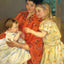 Mother and Sara Admiring the Baby Fine Art Print 1901 by Mary Cassatt (6 Sizes)