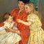 Mother and Sara Admiring the Baby art print by Mary Cassatt (1901)