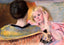 Mother Combing Sara's Hair Art Print 1901 Painting by Mary Cassatt (6 Sizes)