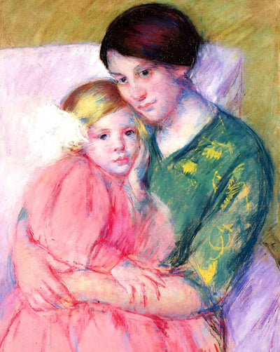 Mother and Child Reading painting by Mary Cassatt (1913)