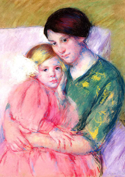 Mother and Child Reading 1913 Painting by Mary Cassatt Art Print (6 Sizes)