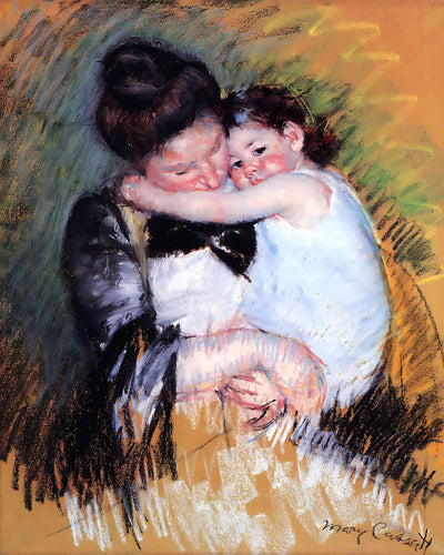 Mother and Child Painting by Mary Cassatt 8x10" Art Print (Premium Print)