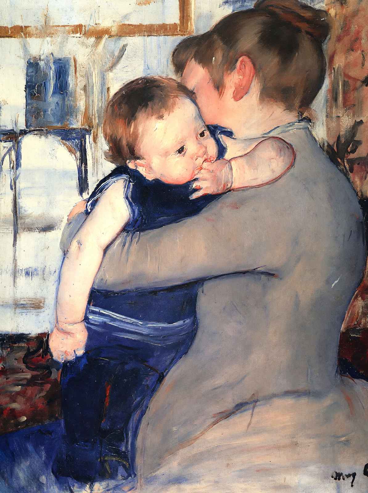 Mother and Child Art Print 1889 Painting by Mary Cassatt (6 Sizes)