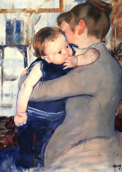 Mother and Child Art Print 1889 Painting by Mary Cassatt (6 Sizes)