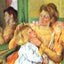 Mother Combing Her Child's Hair Art Print 1879 by Mary Cassatt (6 Sizes)