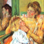 Mother Combing Her Child's Hair Art Print 1879 by Mary Cassatt (6 Sizes)