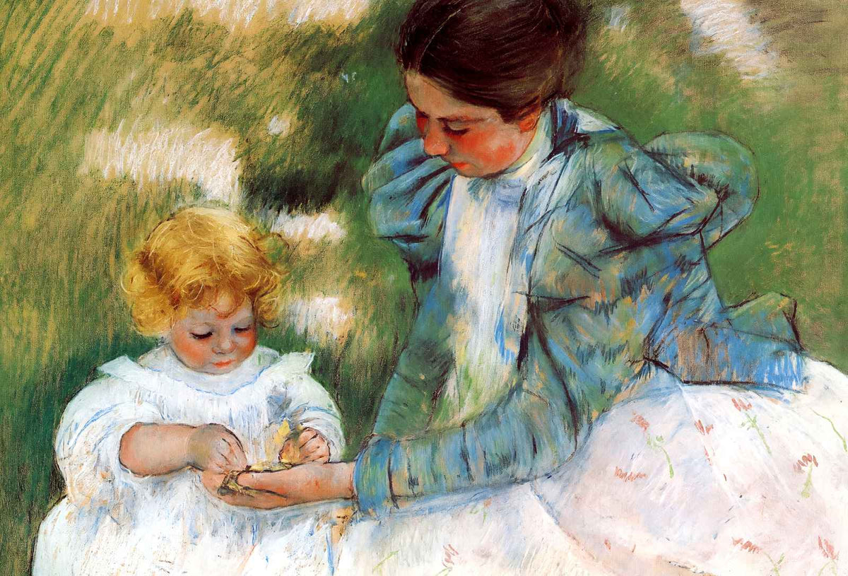 Mother Playing with Her Child 1899 Painting by Mary Cassatt Art Print (6 Sizes)