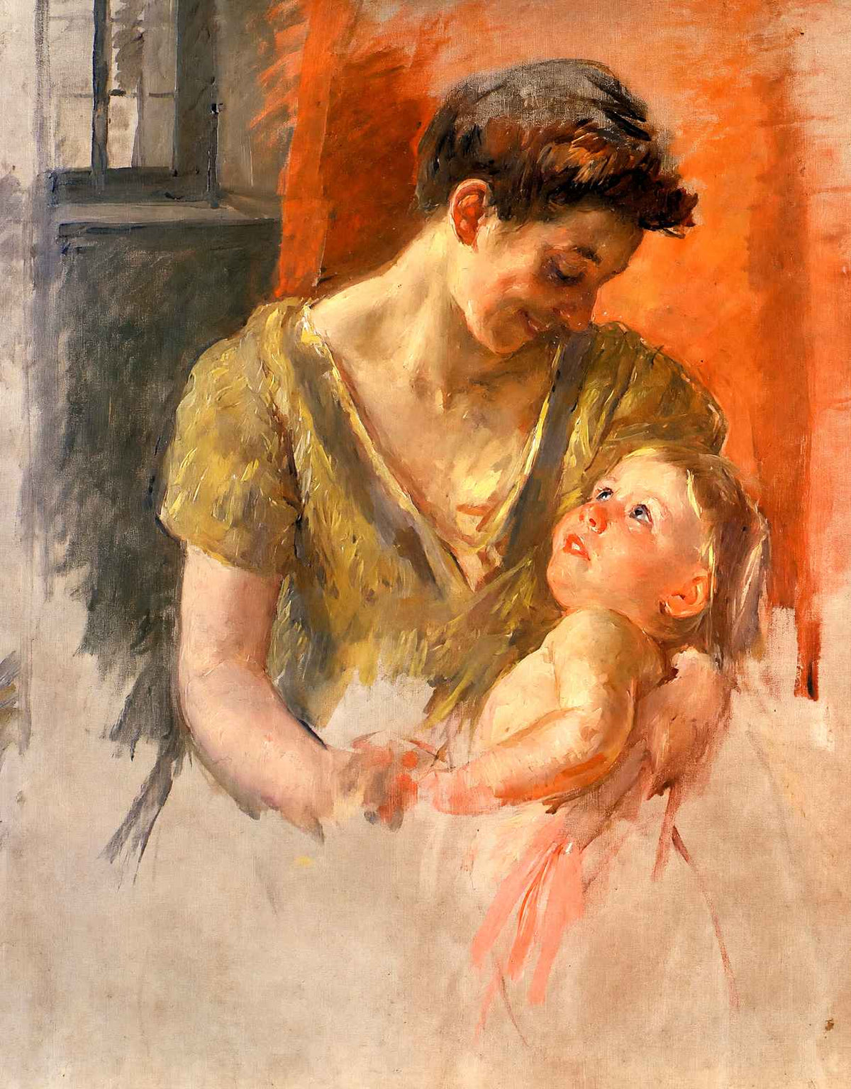 Mother and Child Smiling at Each Other 1908 by Mary Cassatt Art Print (6 Sizes)
