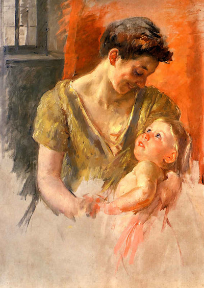 Mother and Child Smiling at Each Other 1908 by Mary Cassatt Art Print (6 Sizes)