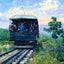 Mountain Car on Mt Tom Railroad, Easthampton, Massachusetts Art Print (7 Sizes)