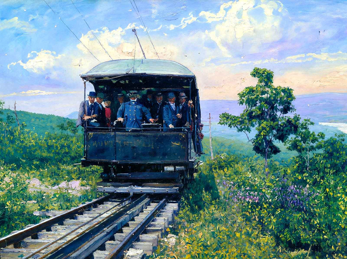 Mountain Car on Mt Tom Railroad, Easthampton, Massachusetts Art Print (7 Sizes)