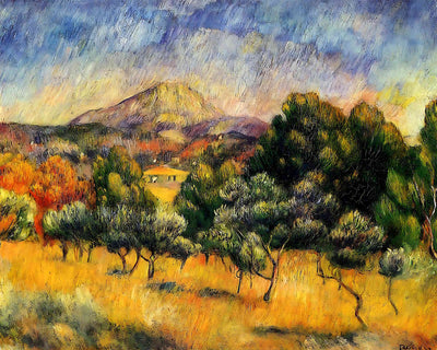 Mount Sainte Victoire Painting by Pierre-Auguste Renoir 8x10" Art Print