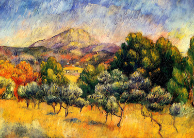 Mount Sainte Victoire 1889 Painting by Pierre-Auguste Renoir Art Print (6 Sizes)