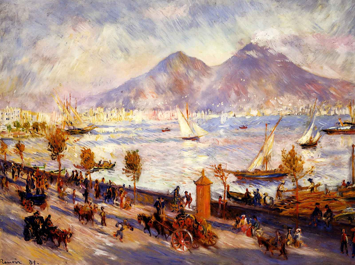 Mount Vesuvius in the Morning 1881 by Pierre-Auguste Renoir Art Print (6 Sizes)