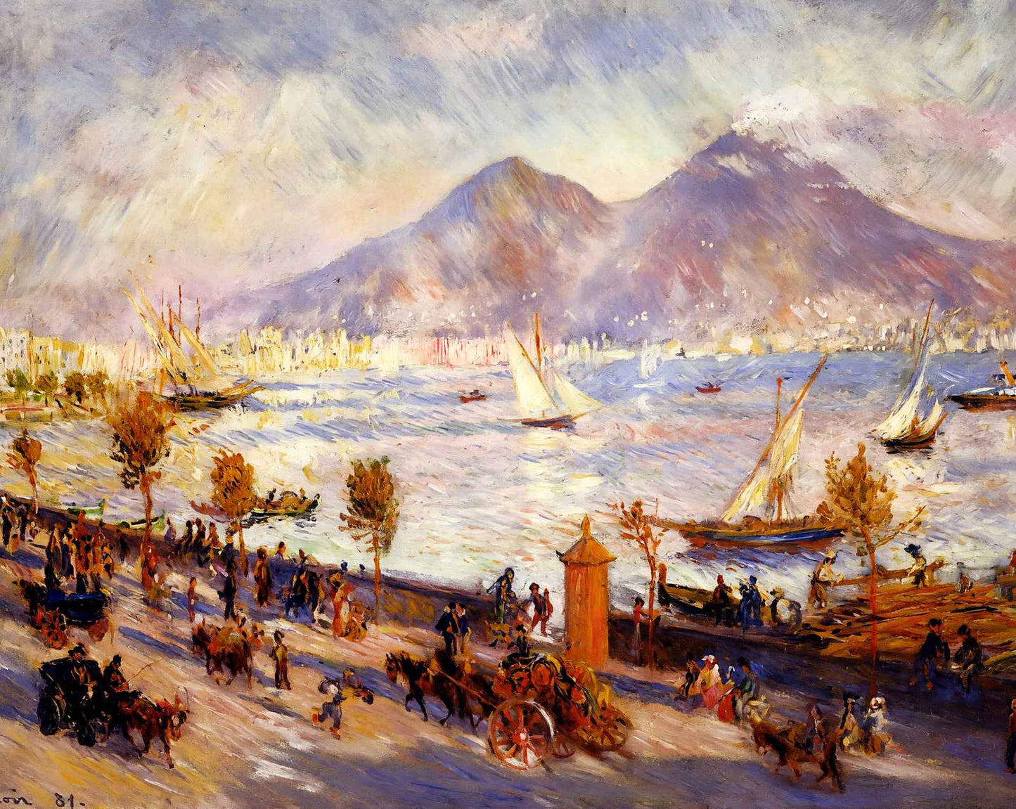 Mount Vesuvius in the Morning art print by Pierre-Auguste Renoir (1881)