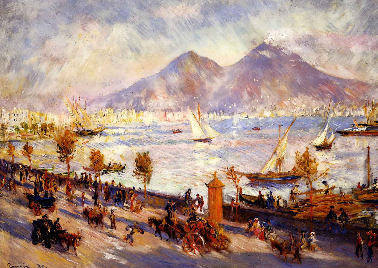 Mount Vesuvius in the Morning 1881 by Pierre-Auguste Renoir Art Print (6 Sizes)