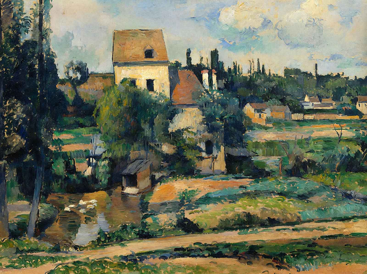Moulin De La Couleuvre at Pontoise 1881 by Paul Cezanne Art Print (6 Sizes)
