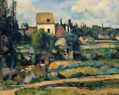 Moulin De La Couleuvre at Pontoise art print by Paul Cezanne (1881)