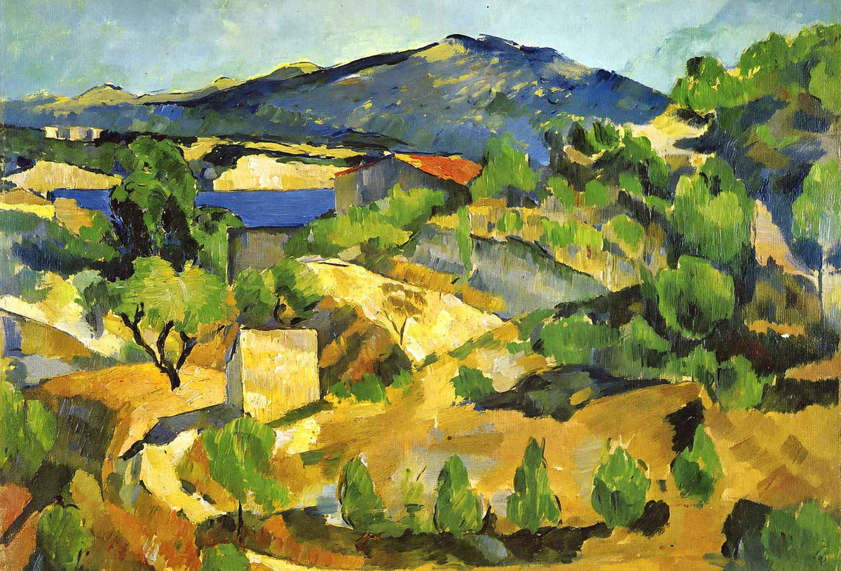 Mountains in Provence. L'Estaque Art Print 1880 by Paul Cezanne (6 Sizes)