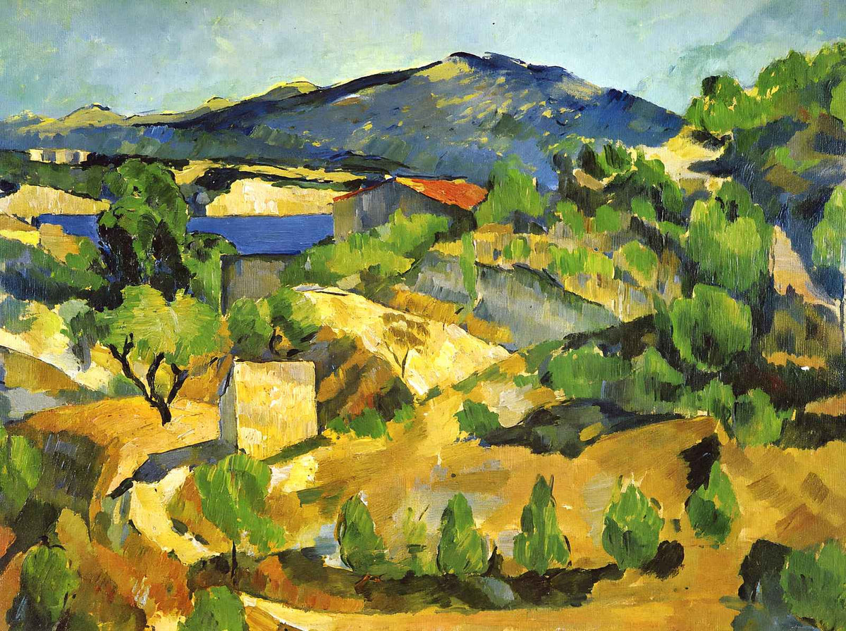 Mountains in Provence. L'Estaque Art Print 1880 by Paul Cezanne (6 Sizes)