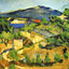 Mountains in Provence. L'Estaque art print by Paul Cezanne (1880)